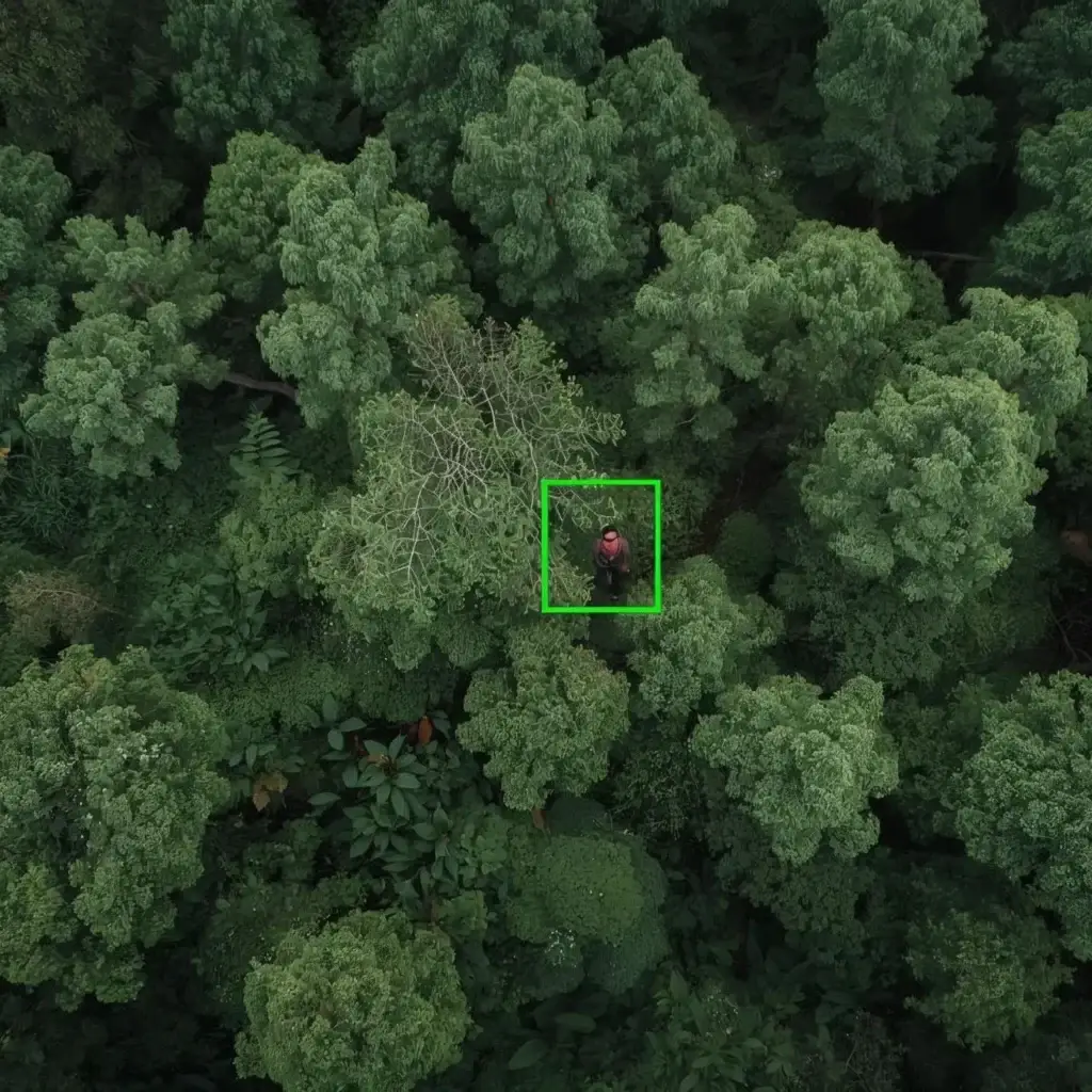 Lost person in the wood found using Novera SAR assistance.